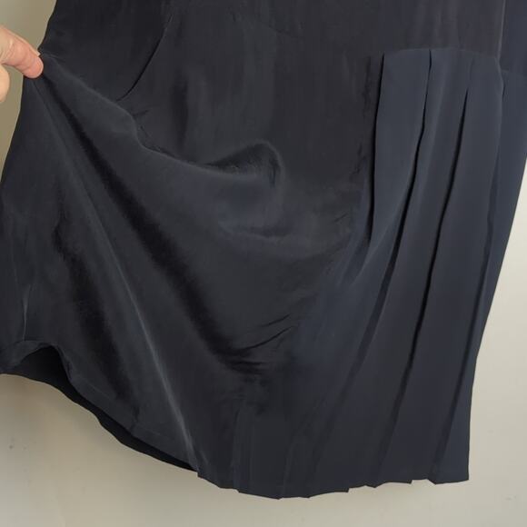 Babette Oversized Small Cupro Midi Black/Grey Mixed Media Dress #0329 - Picture 6 of 7